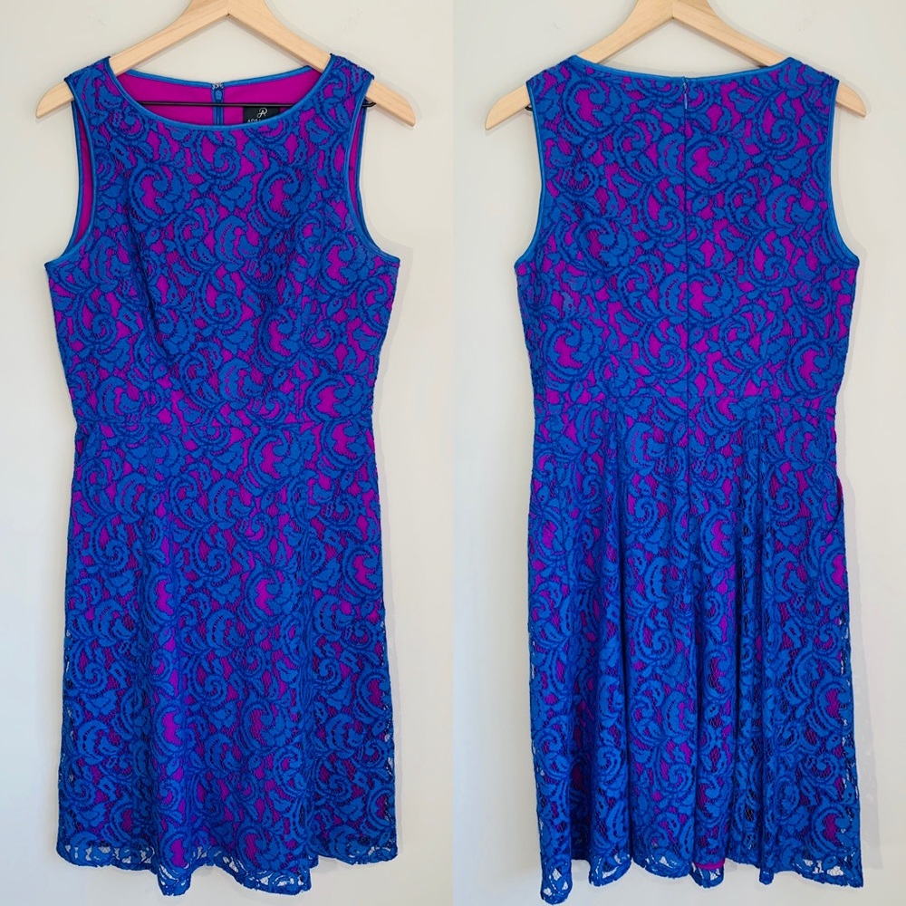 Adrianna Papell Lace Overlay Dress